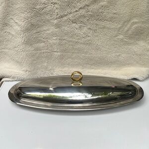 Vintage Inox 18/10 Lidded Serving Dish, Stainless Steel, Made in Italy